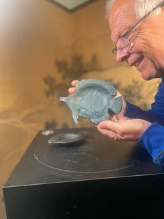 Giapponese Due ciotole per condimento di pesce fuse a mano Delizia nautica