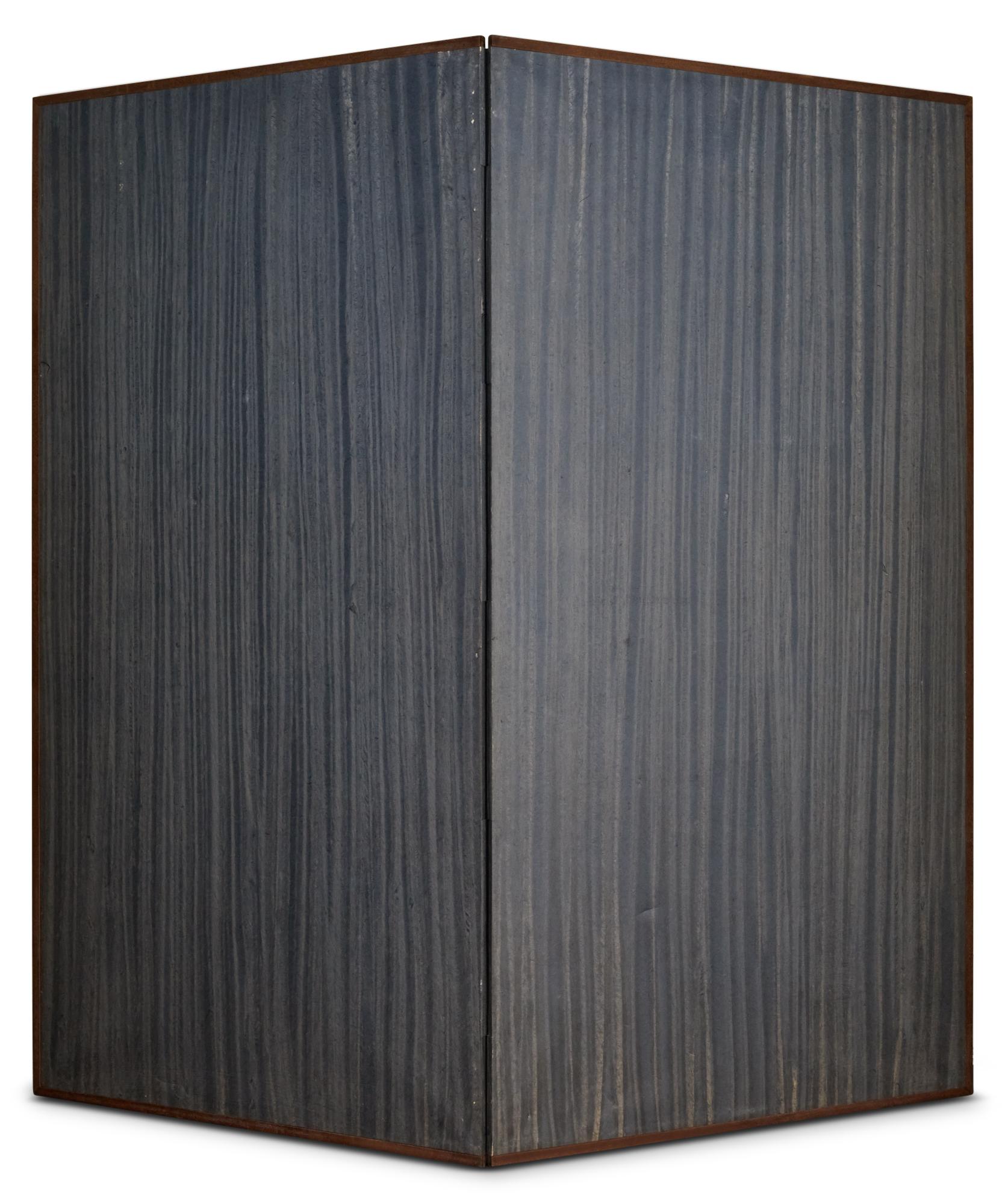 Japanese Two Panel Obara Screen: Mid Century Abstract For Sale 5