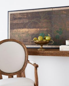 Paravent japonais à deux panneaux de feuillage de l'école Rimpa d'automne