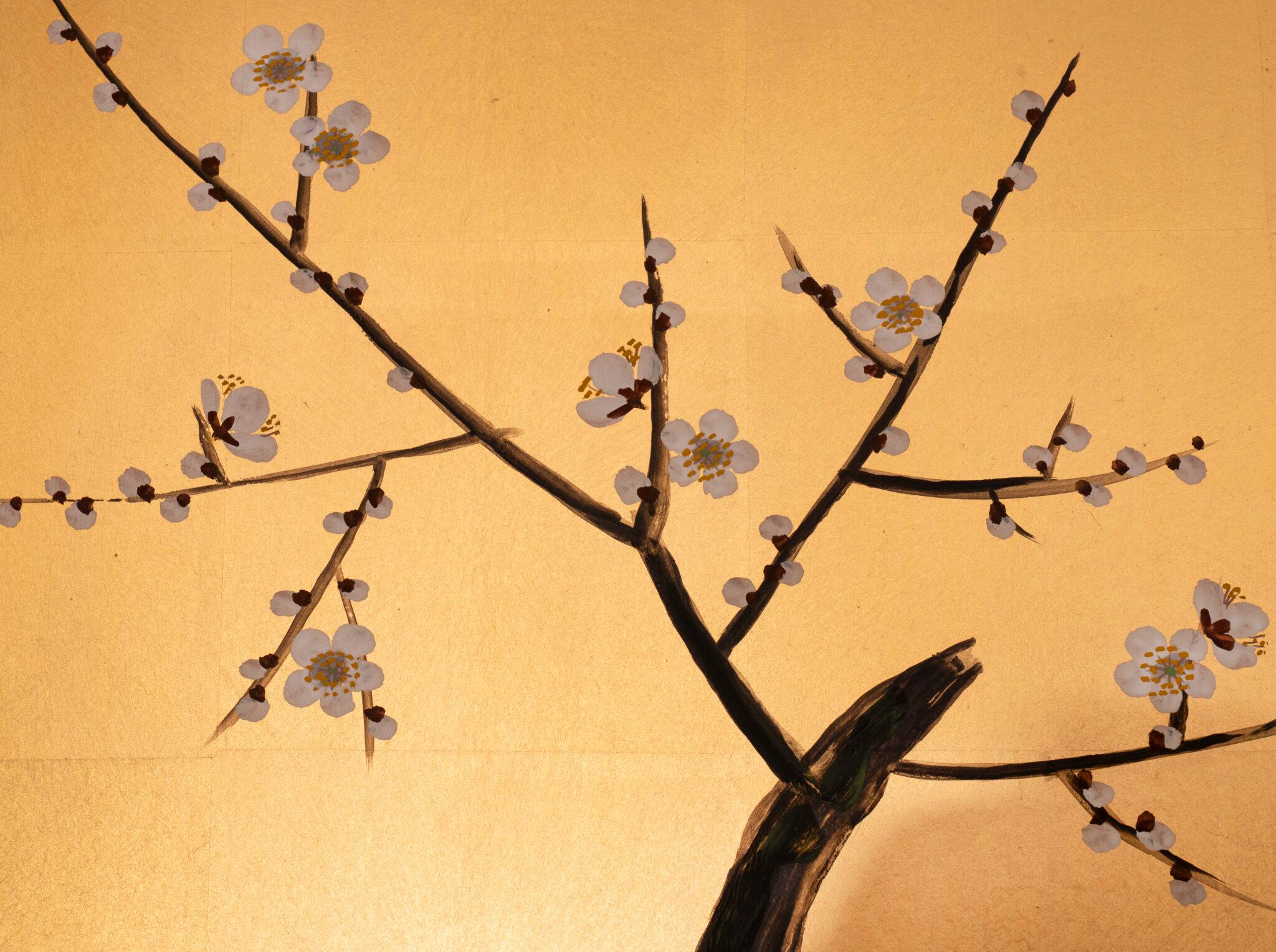 Mid-20th Century Japanese Two Panel Screen: 