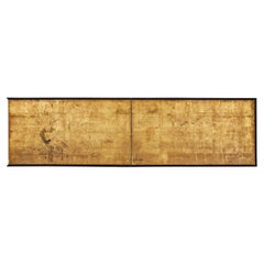 Japanese Two Panel Screen: Farm House
