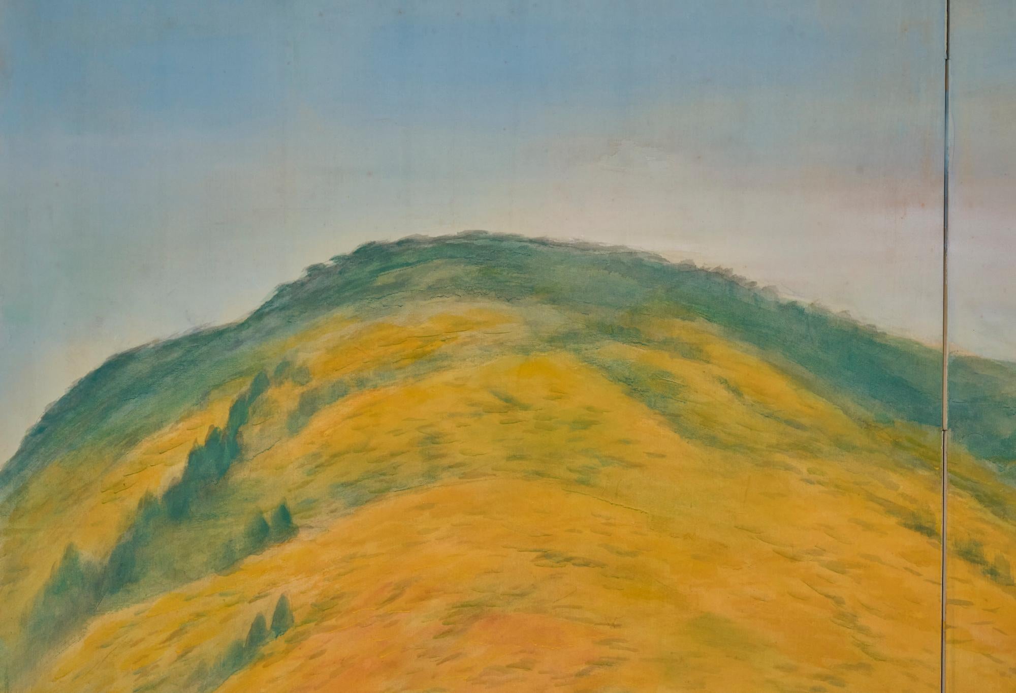 Biombo Japonés de Dos Paneles: Las Colinas de Higashiyama en Otoño en venta 1