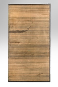 Japanese Two Panel Screen of a Tragopan Standing on Rocks by Plum Blossoms