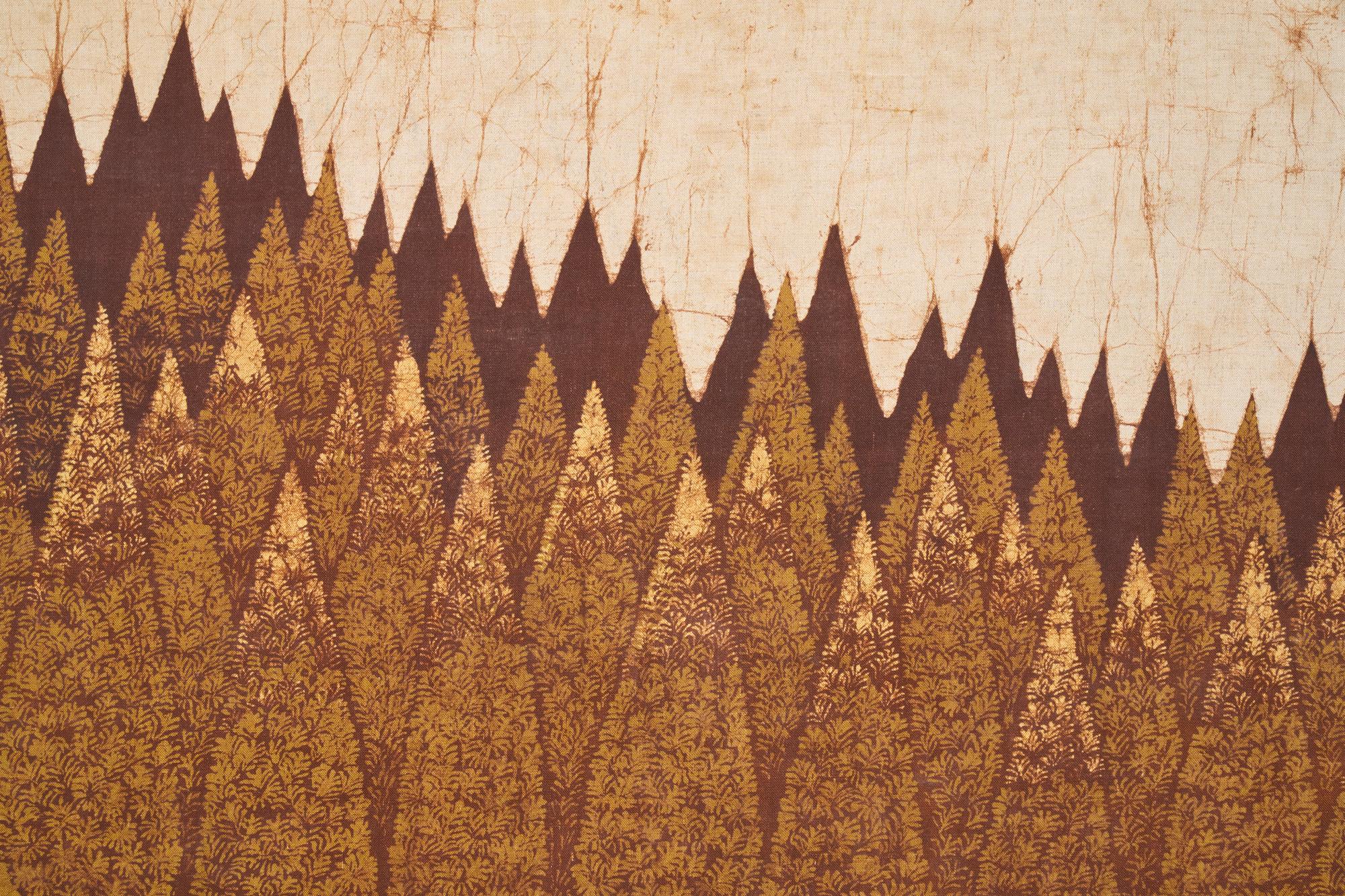 Giapponese Paravento giapponese a due pannelli: Pineta in vendita