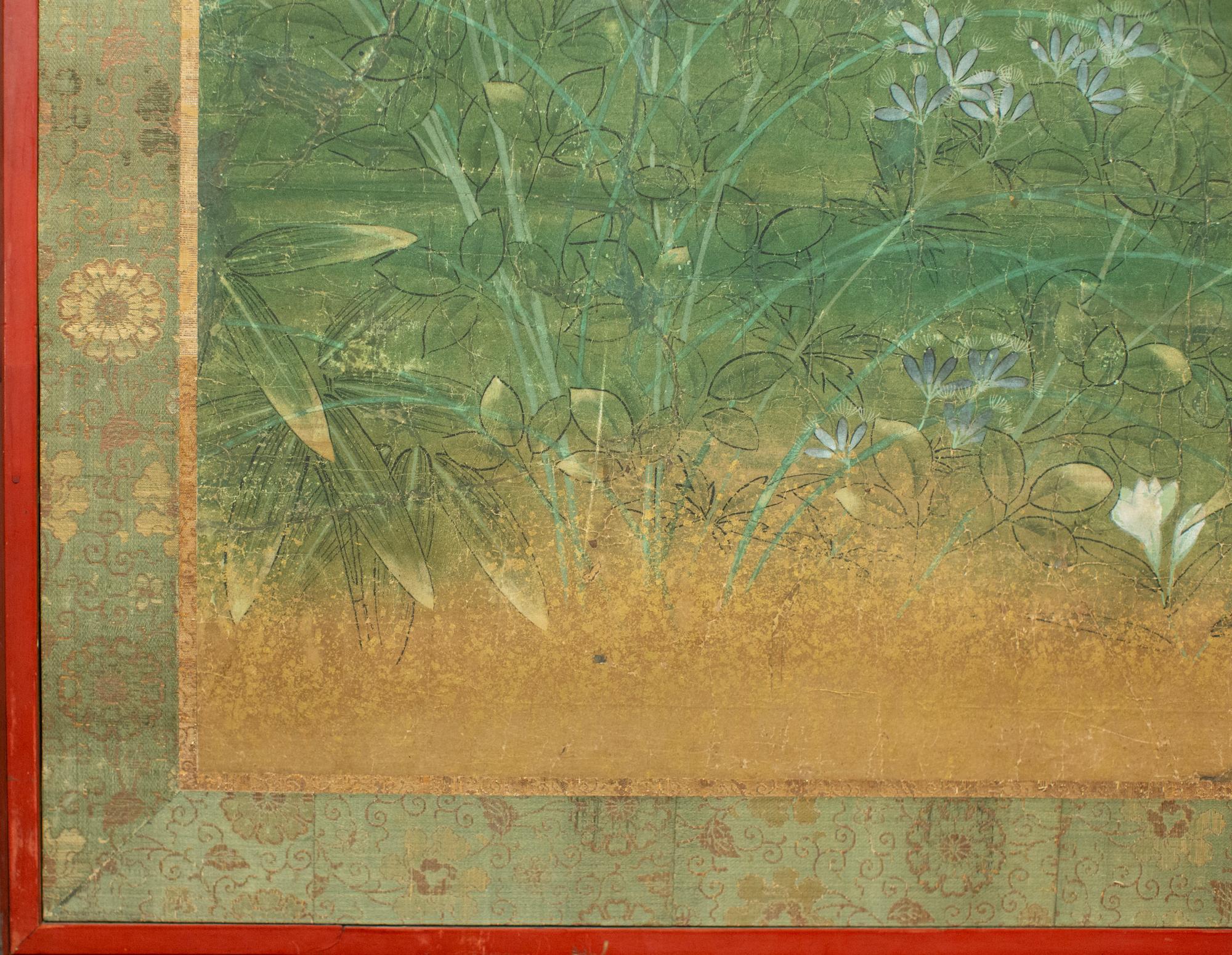 Japanese Two-Panel Screen Plains of Musashino with Full Moon Rising 4