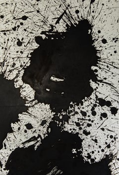Japanese Two Panel Screen: Raku (Pleasure)
