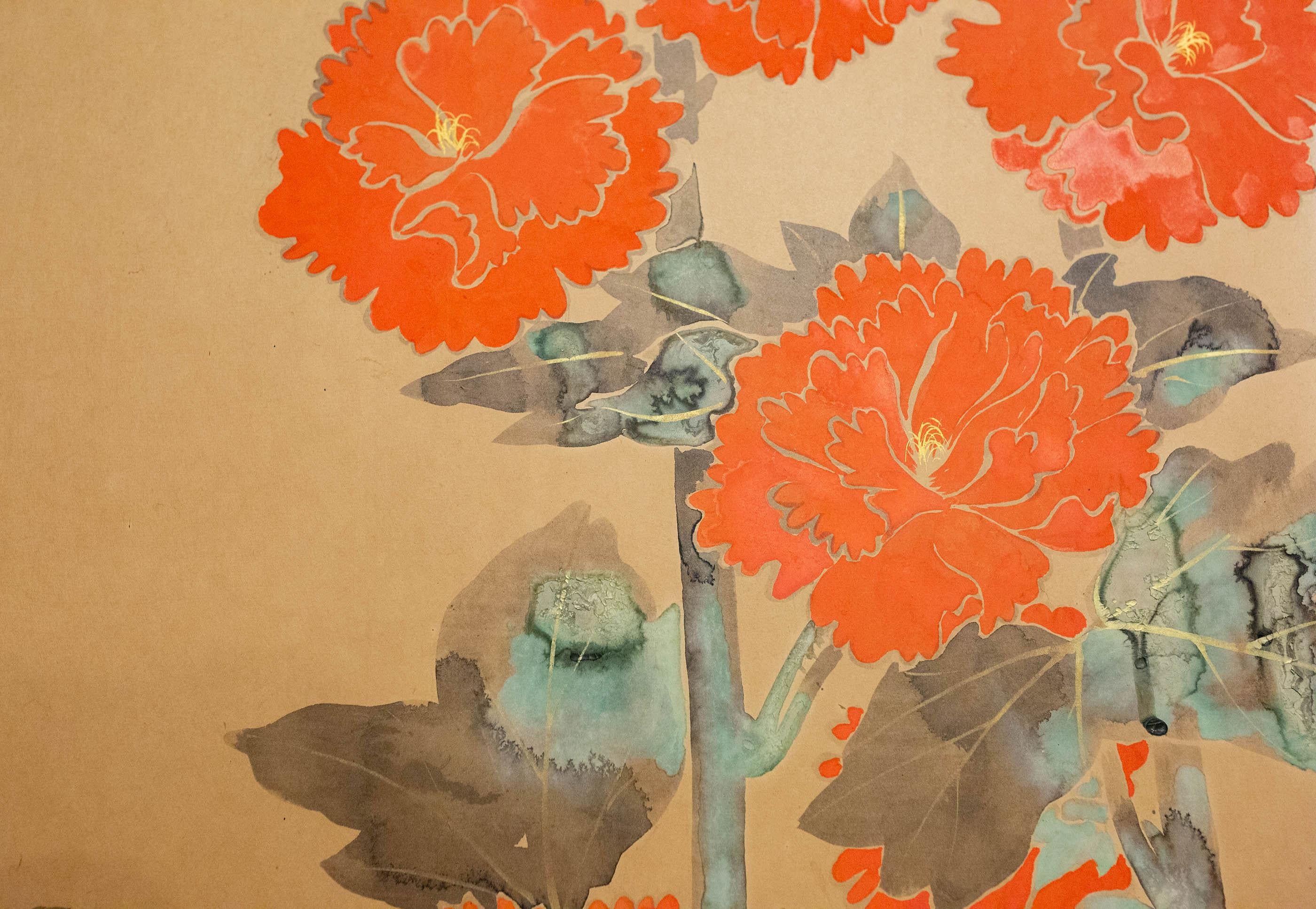 japanese screen painting