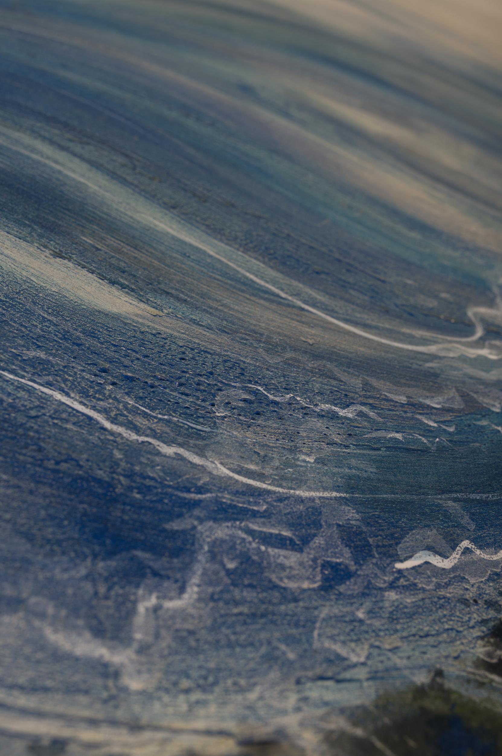 Japanese Two Panel Screen Rocky Coastal Landscape on Silver 3