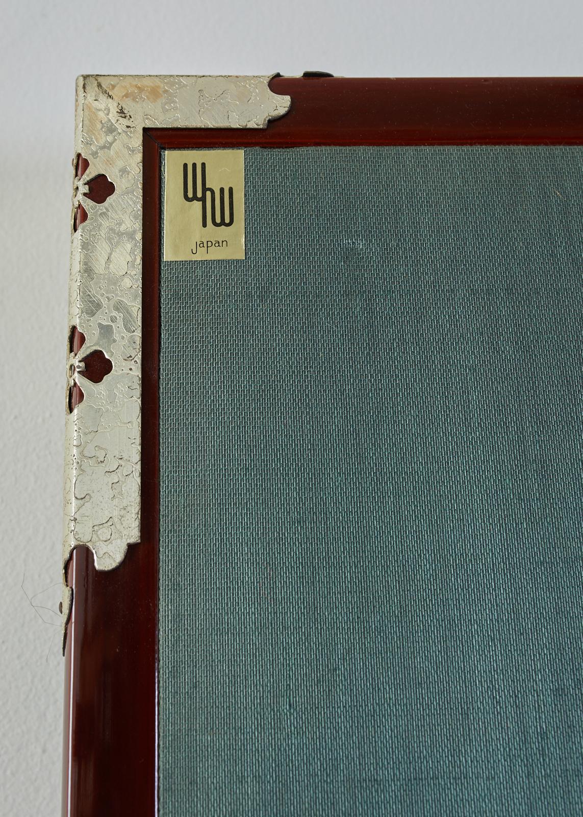 Japanese Two-Panel Screen Tale of Genji Signed 12