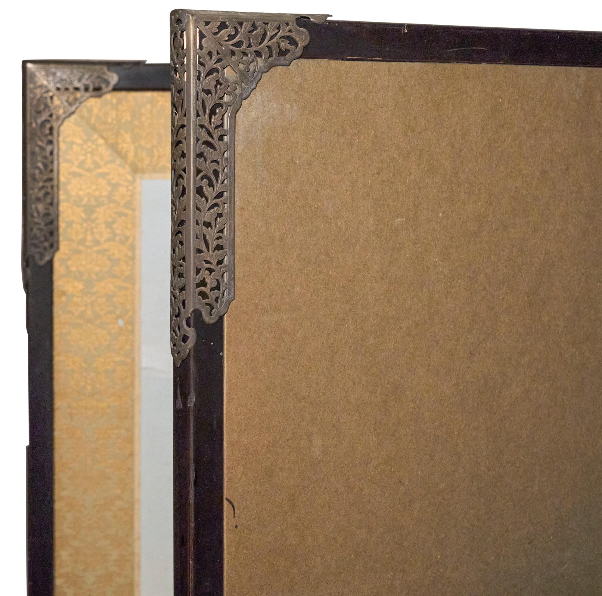 Japanese Two Panel Screen: White Shepard For Sale 7