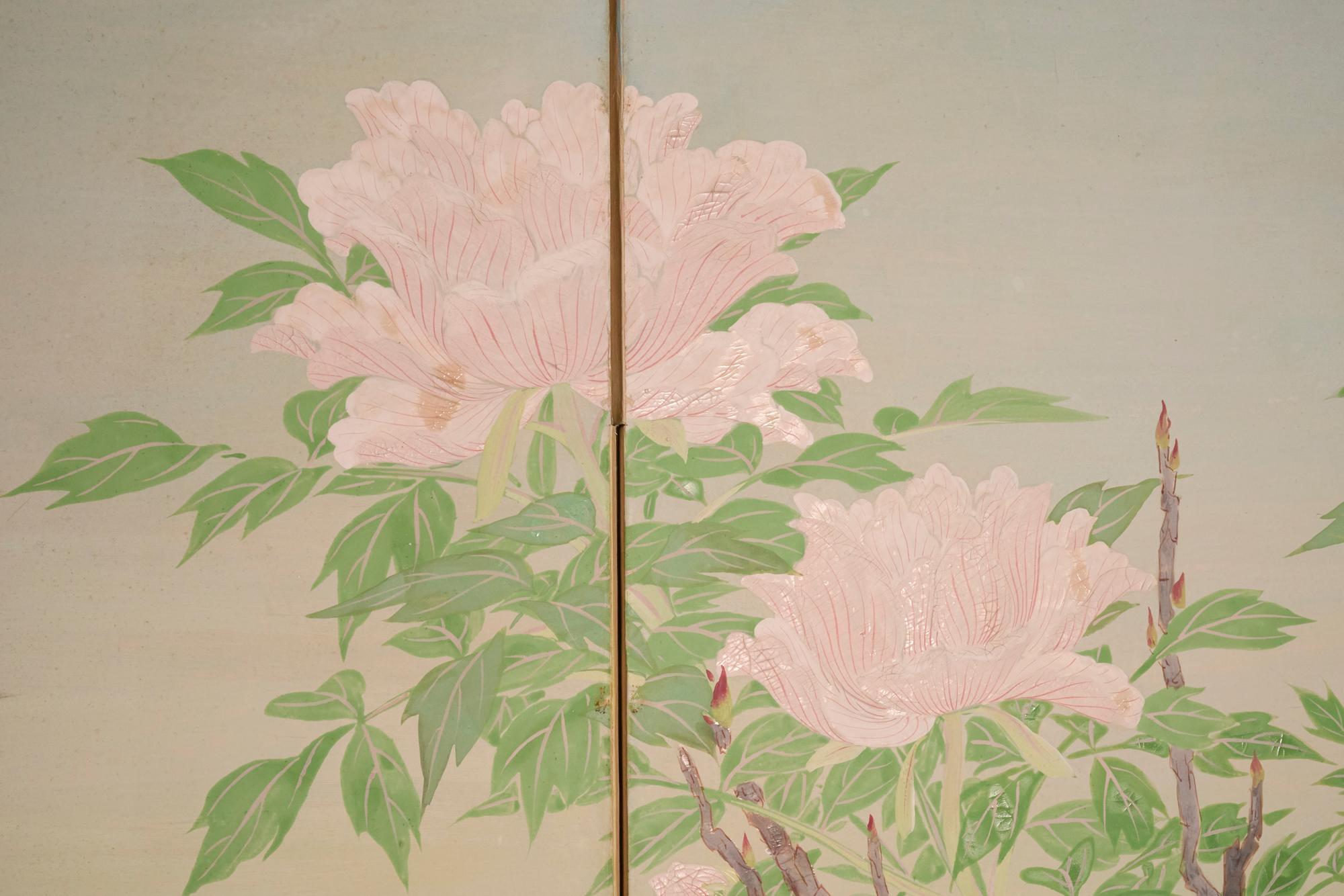 Japanese Two Panel Screen: White Shepard In Good Condition For Sale In Hudson, NY