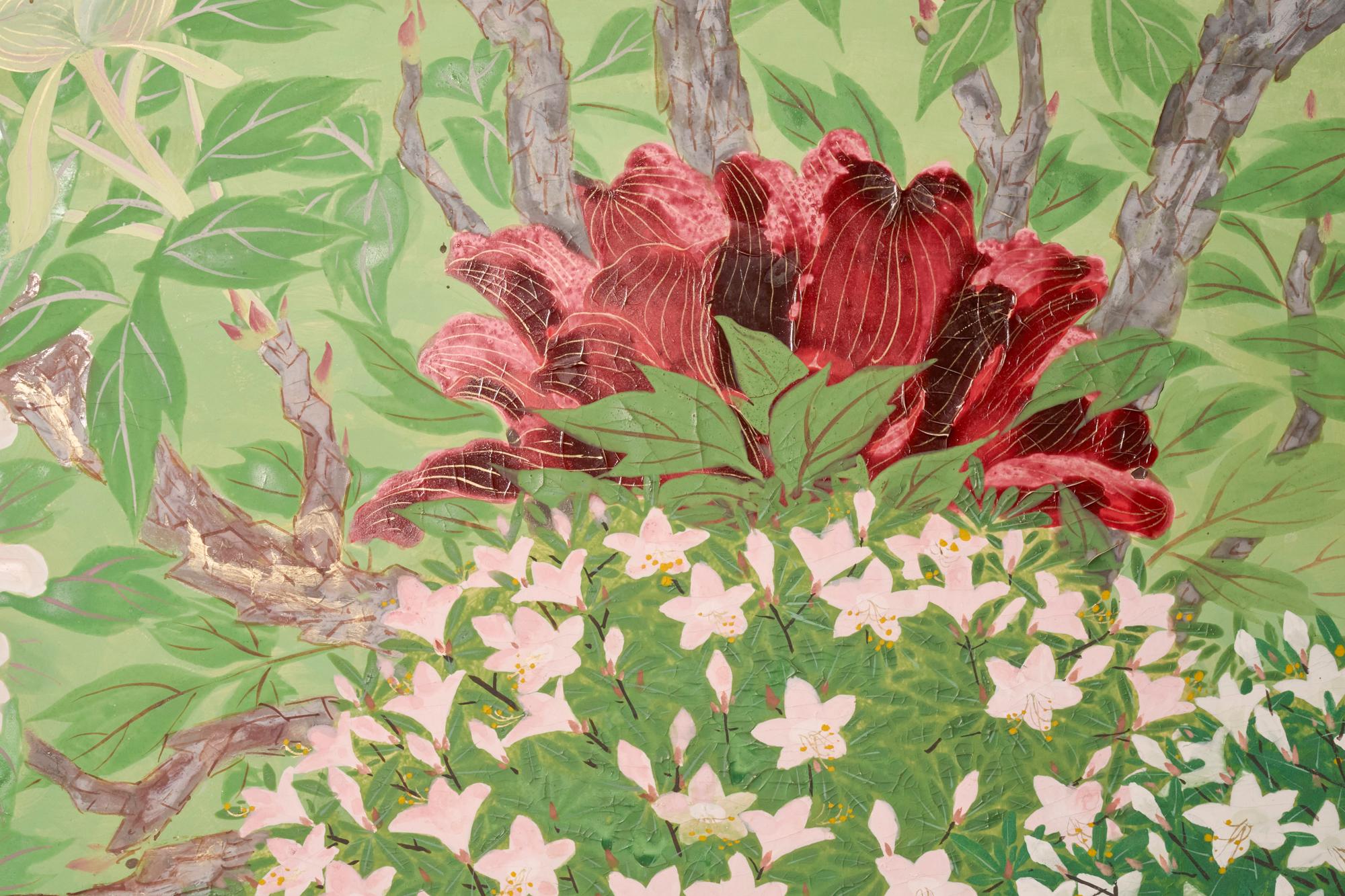 Japanese Two Panel Screen: White Shepard For Sale 1