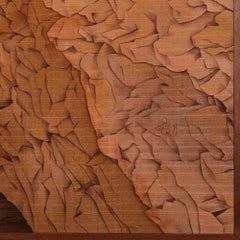 Japanese Two Panel Screen: White Tiger Grotto