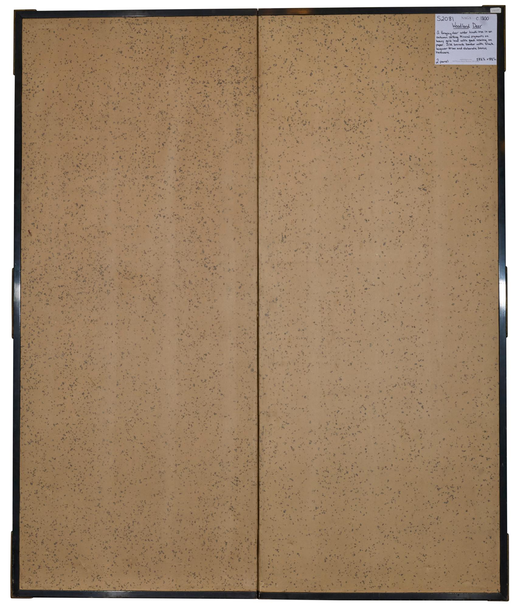 Japanischer Zwei-Panel-Bildschirm: Woodland Deer im Angebot 5