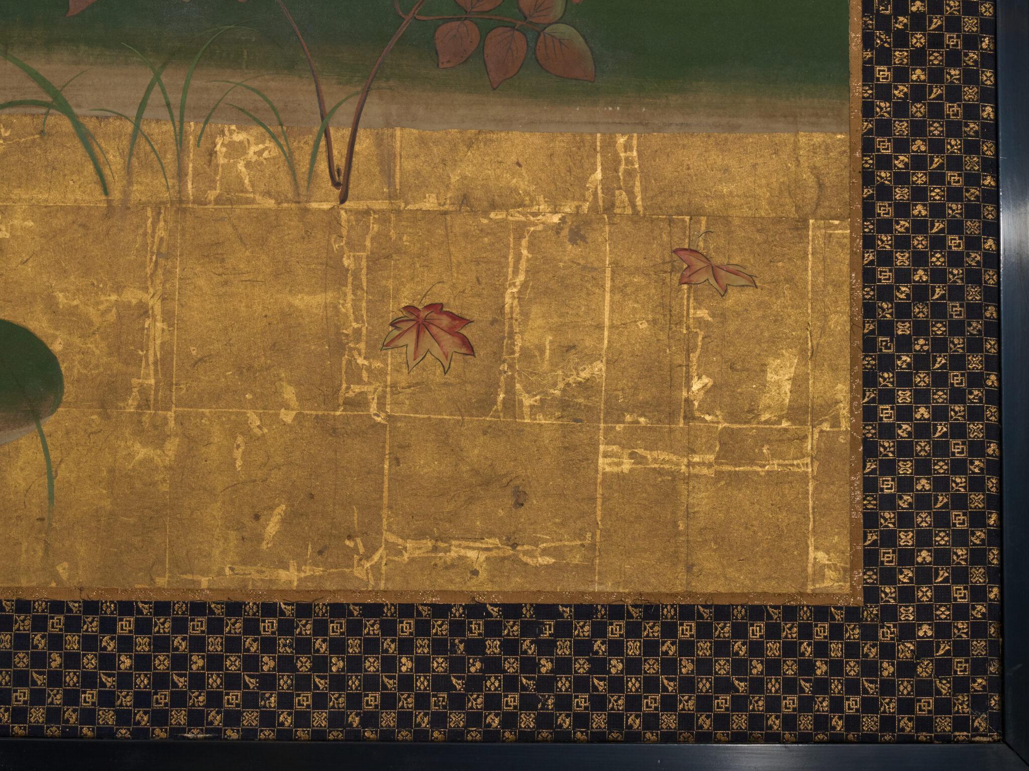 Japanischer Zwei-Panel-Bildschirm: Woodland Deer im Angebot 3