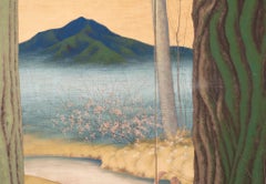 Japanese Two Panel Screen: Woodland Dream