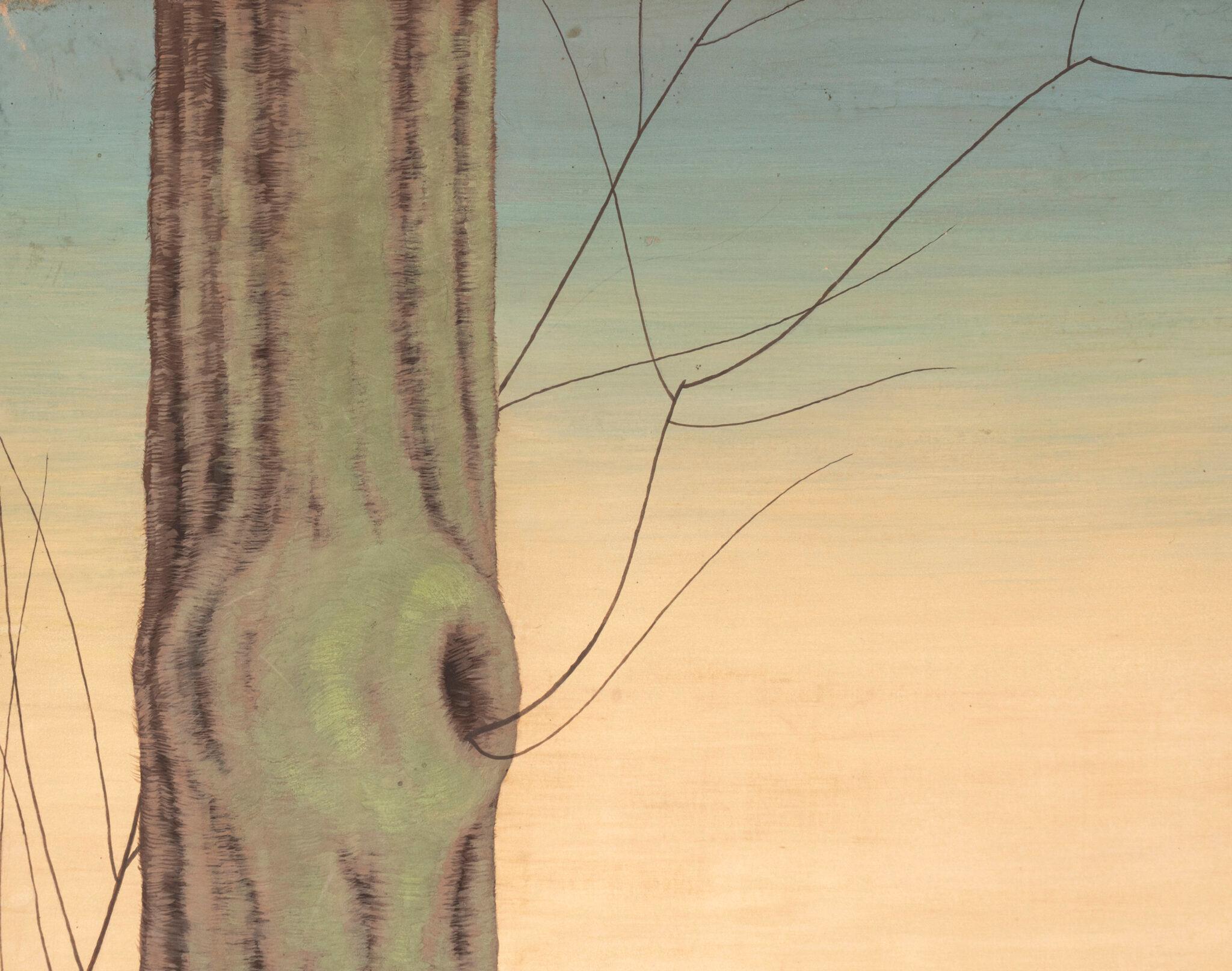 Paravento giapponese a due pannelli: Sogno del bosco in vendita 1