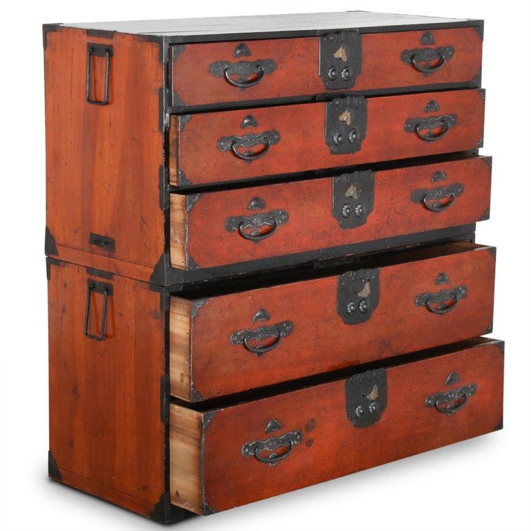 Japanese Two Section Tansu from Nihonmatsu Meiji Era at 1stDibs