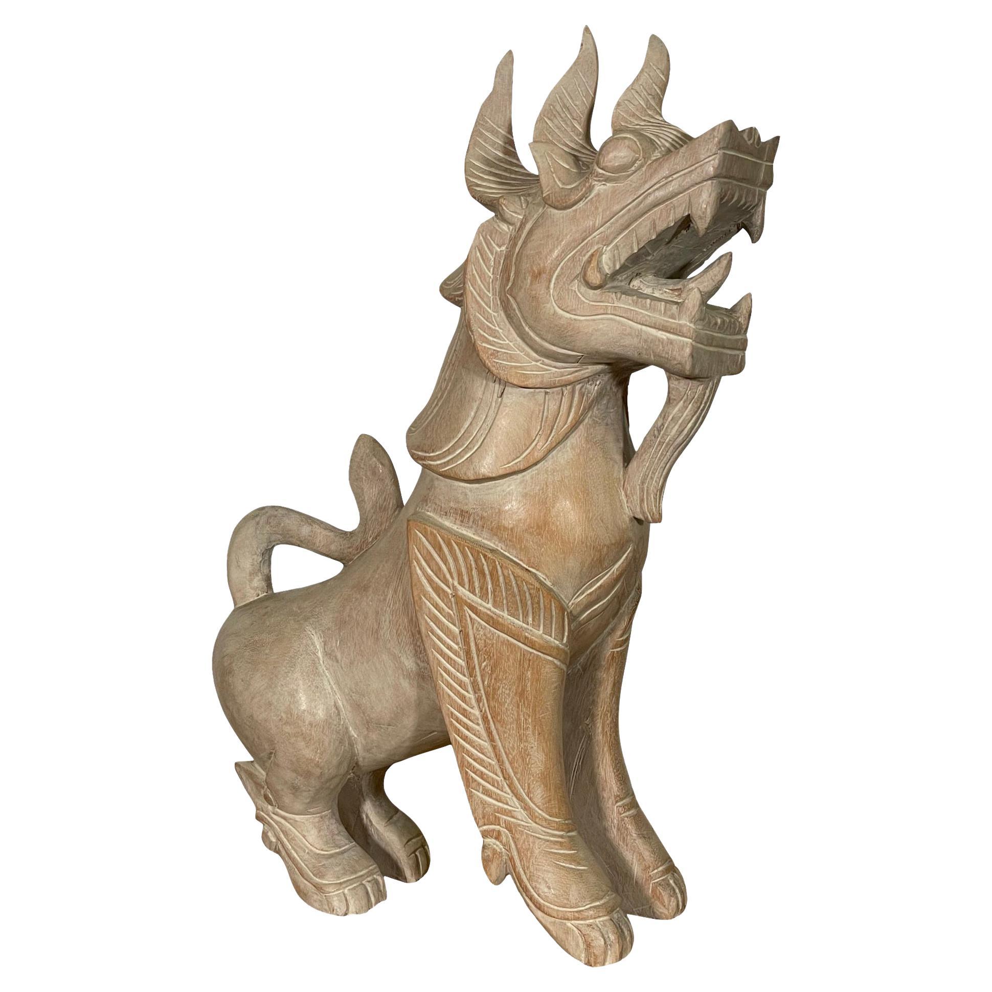 Japanese Unicorn Chinoiserie Qilin Statue