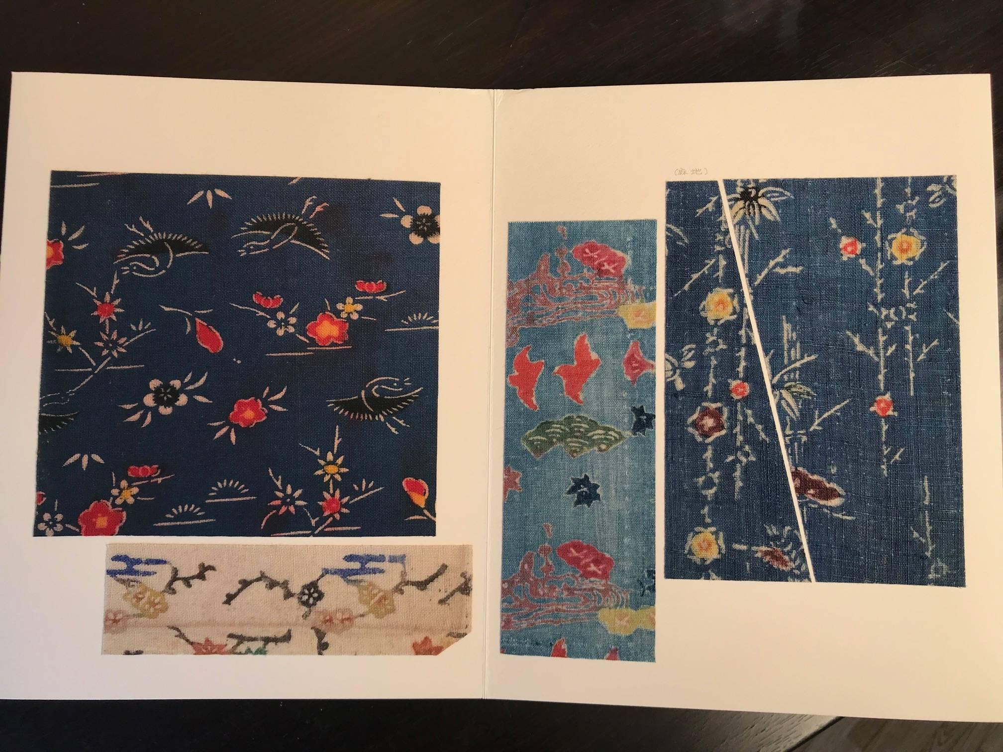 Japanese Unique Antique Album of 19th Century Fabric Samples, 28 Pages 2