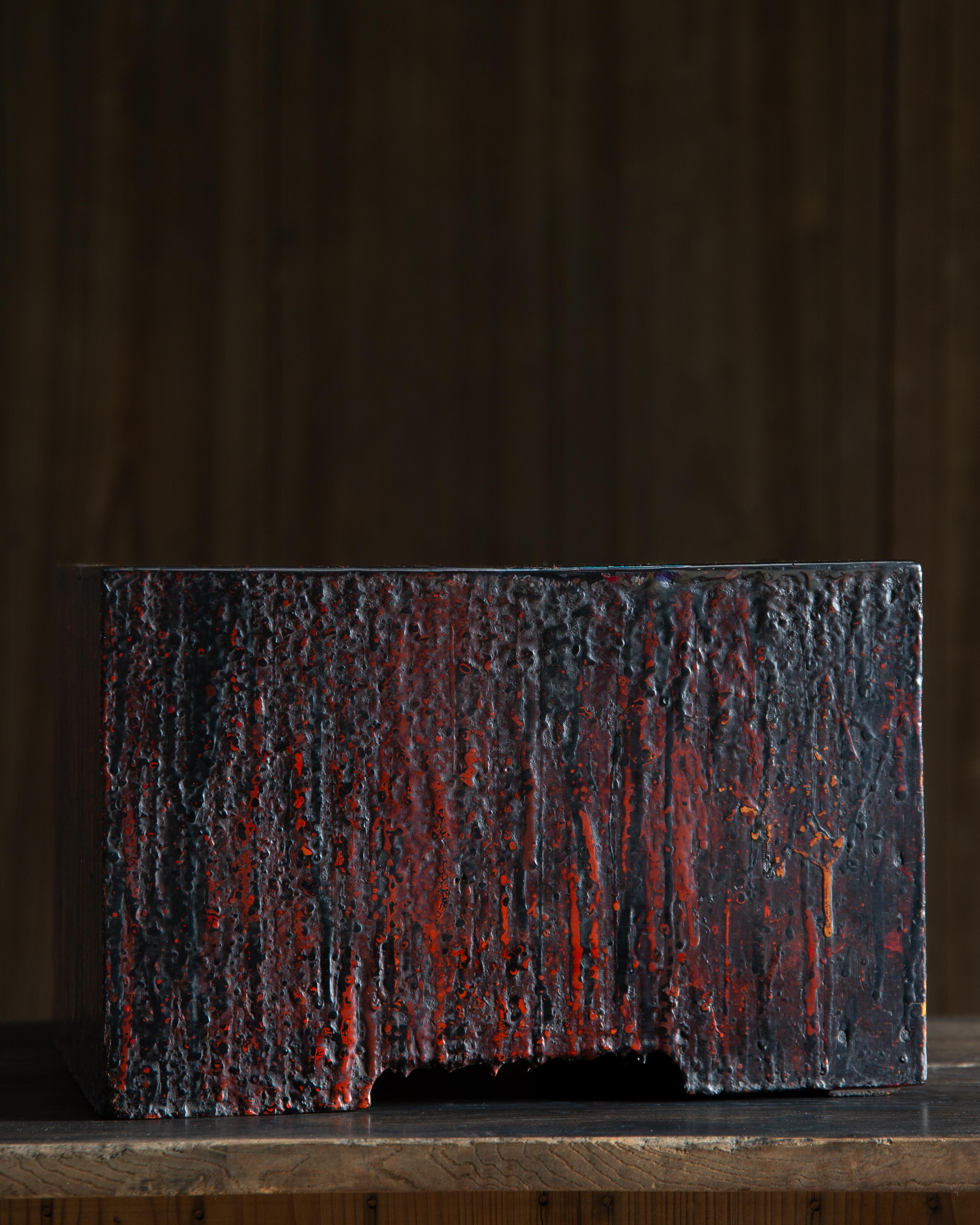 Japanese Urushi craftsman's workbench w/ drawers, box chest of drawers wabi sabi For Sale 13