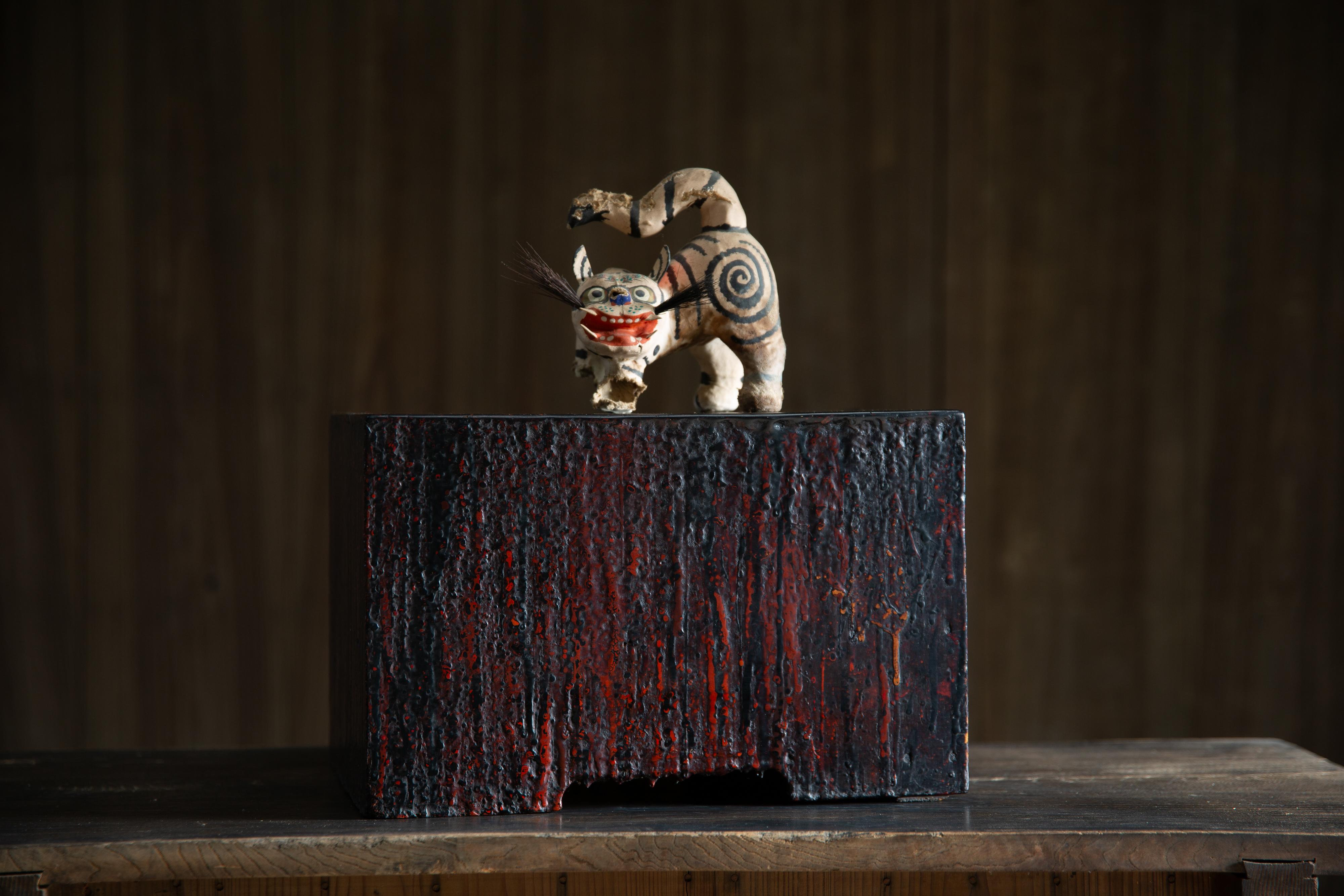Wood Japanese Urushi craftsman's workbench w/ drawers, box chest of drawers wabi sabi For Sale