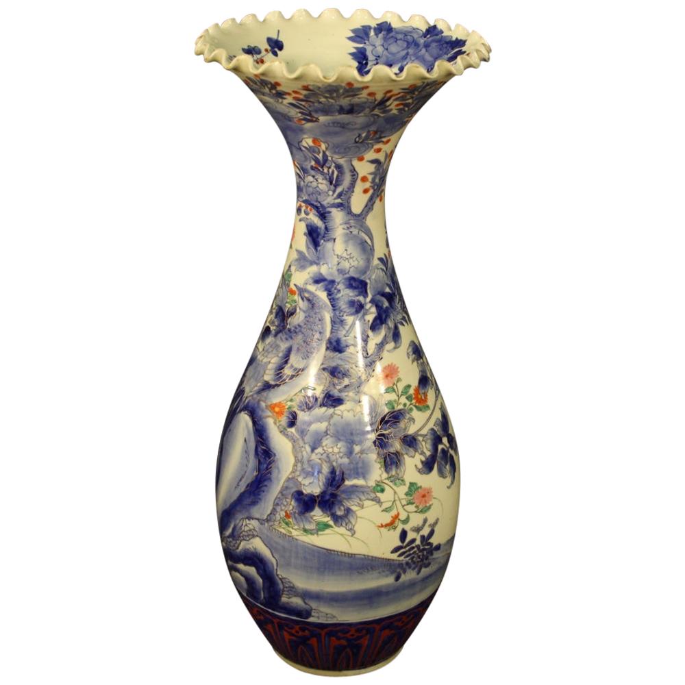 Japanese Vase in Glazed and Painted Ceramic, 20th Century For Sale