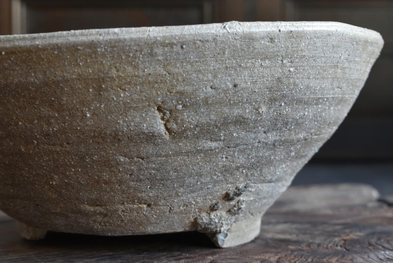 Japanese Very Old Antique Pottery Bowl/1100s-1250/Rare Wabi-Sabi Vase 7