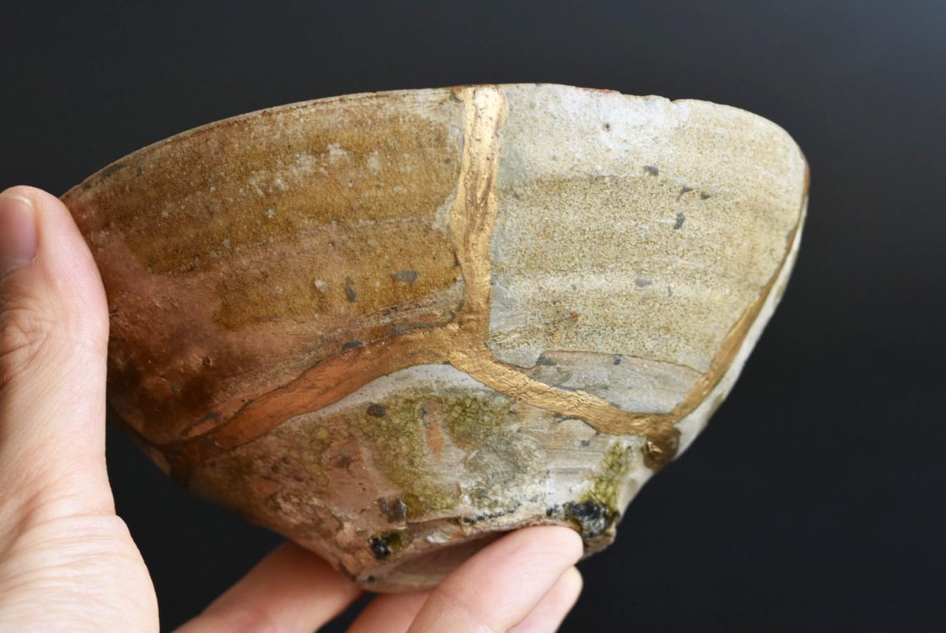 Japanese Very Old Beautiful Pottery Bowl/Kintsugi/15th Century/Wabi-Sabi Bowl 10