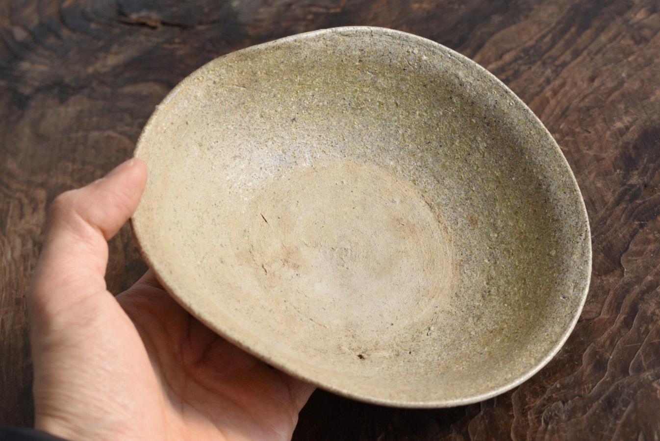 Other Japanese Very Old Excavated Pottery Bowl / 12th-13th Century / Wabi Sabi Object For Sale