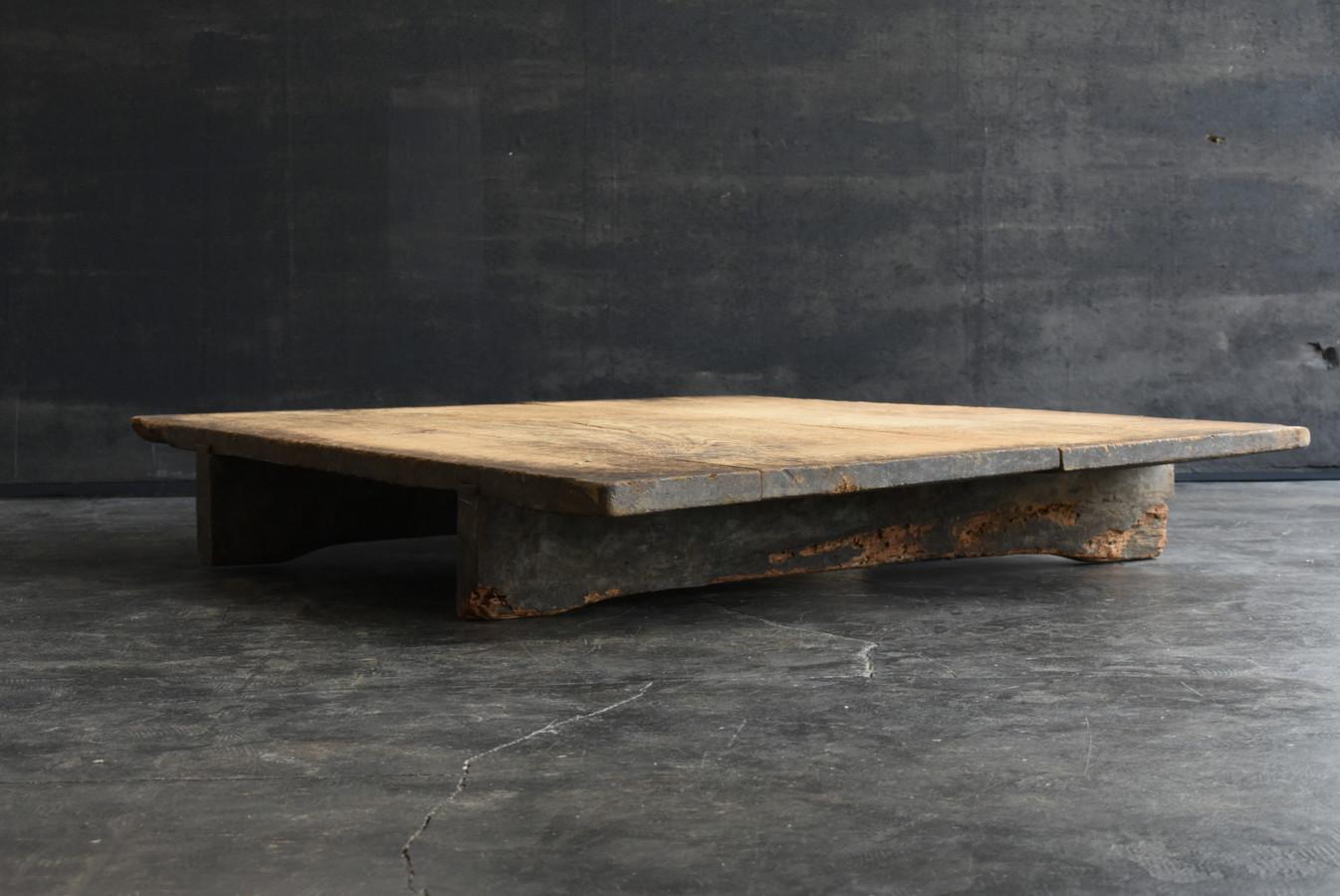 Japanese Very Old Wooden Low Table/1868-1920/Wabisabi Table/Exhibition Stand 4