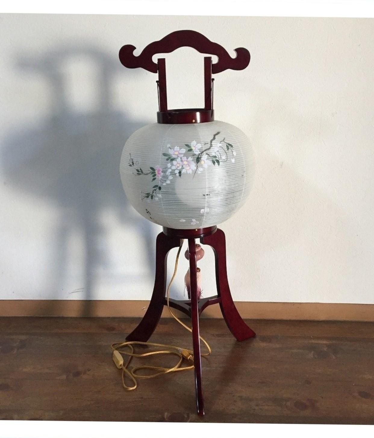 Lámpara de pie japonesa vintage budista Chochin Lantern de SUZUKI ANDON Firmada 政和 en venta 5