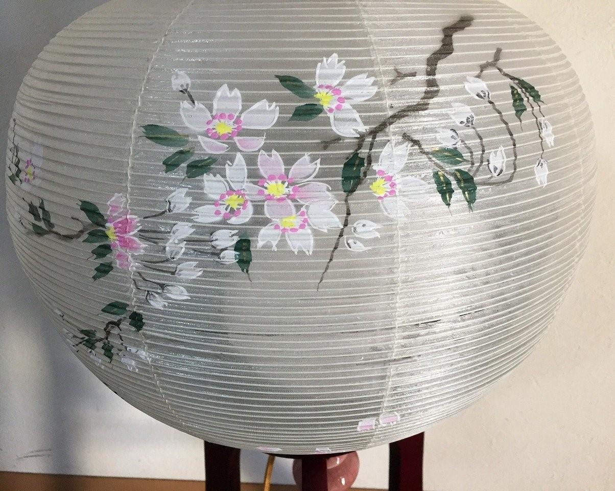 20th Century Japanese Vintage Buddhist Chochin Lantern Floor Lamp by SUZUKI ANDON Signed 政和  For Sale