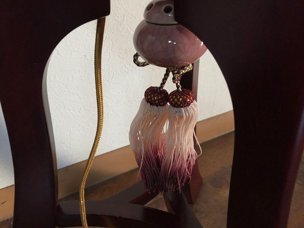 Lámpara de pie japonesa vintage budista Chochin Lantern de SUZUKI ANDON Firmada 政和 Seda en venta