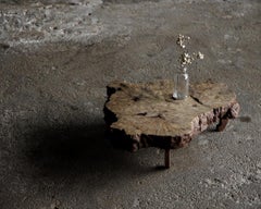 Japanese Vintage Burl Wood Display Stand, Early Showa Period '1926-'