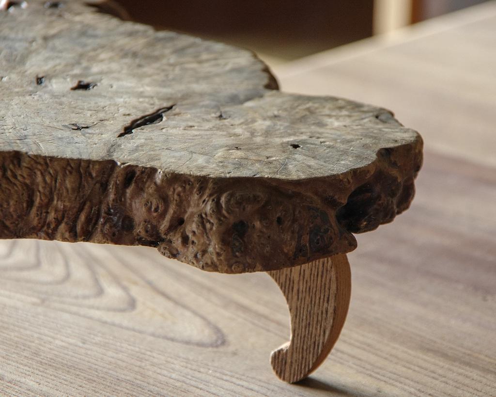 Japanischer Vintage Burl Wood Display Stand, frühe Showa Periode '1926-' im Angebot 2
