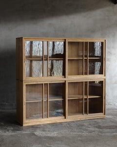 Japanischer Vintage-Schrank mit Glastüren, frühe Showa-Periode '1926-'