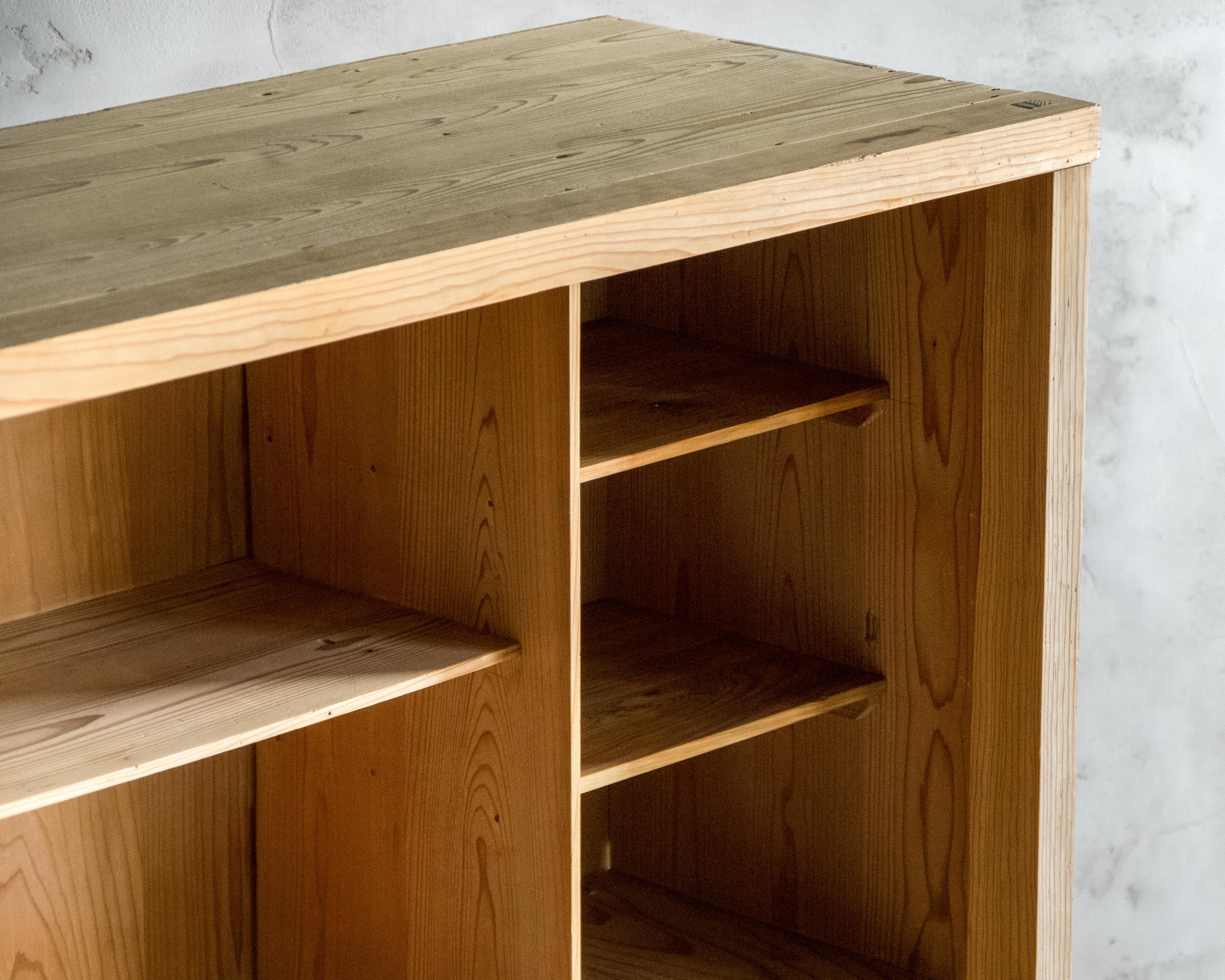 Mobile d'epoca giapponese con ante in vetro, Showa 1926-, finitura Nature in vendita 10