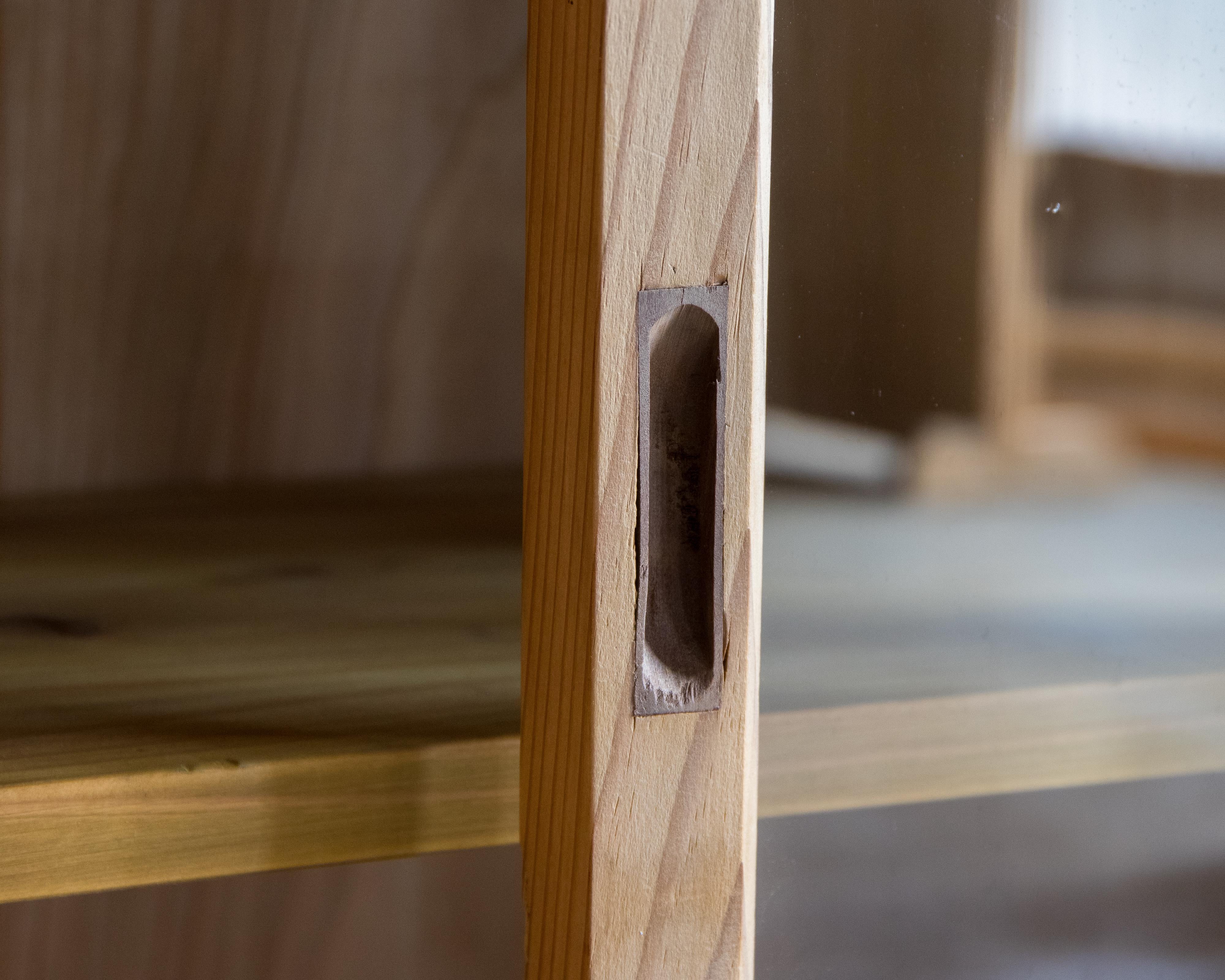 Mobile d'epoca giapponese con ante in vetro, Showa 1926-, finitura Nature in vendita 14