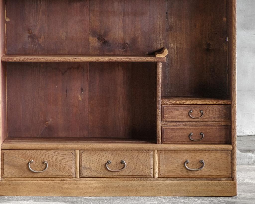 Chadansu (Gabinete de Té) Vintage Japonés, Periodo Showa Temprano '1926-' Madera