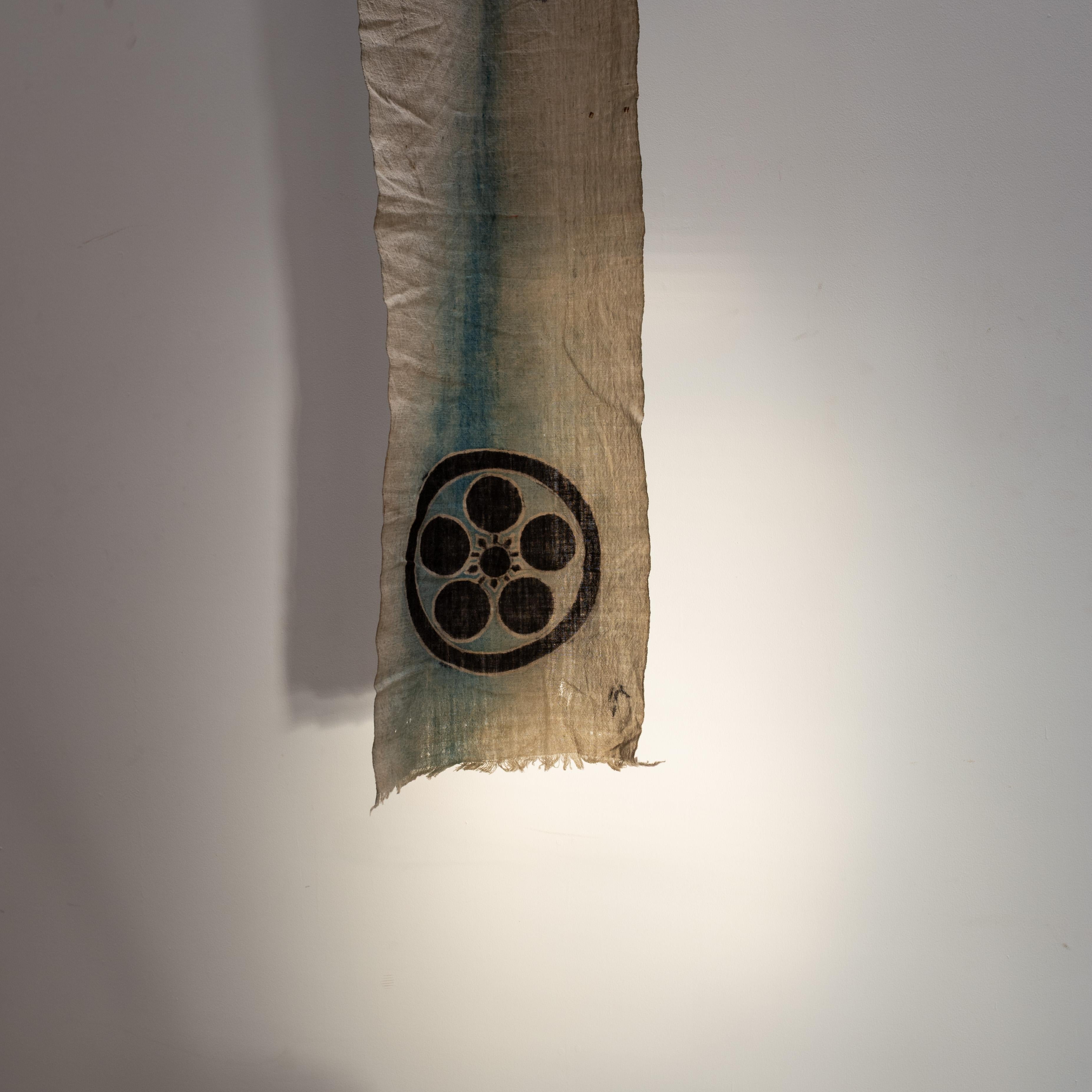 XIXe siècle Drapeau japonais en coton, Wabi Sabi, 19e siècle en vente