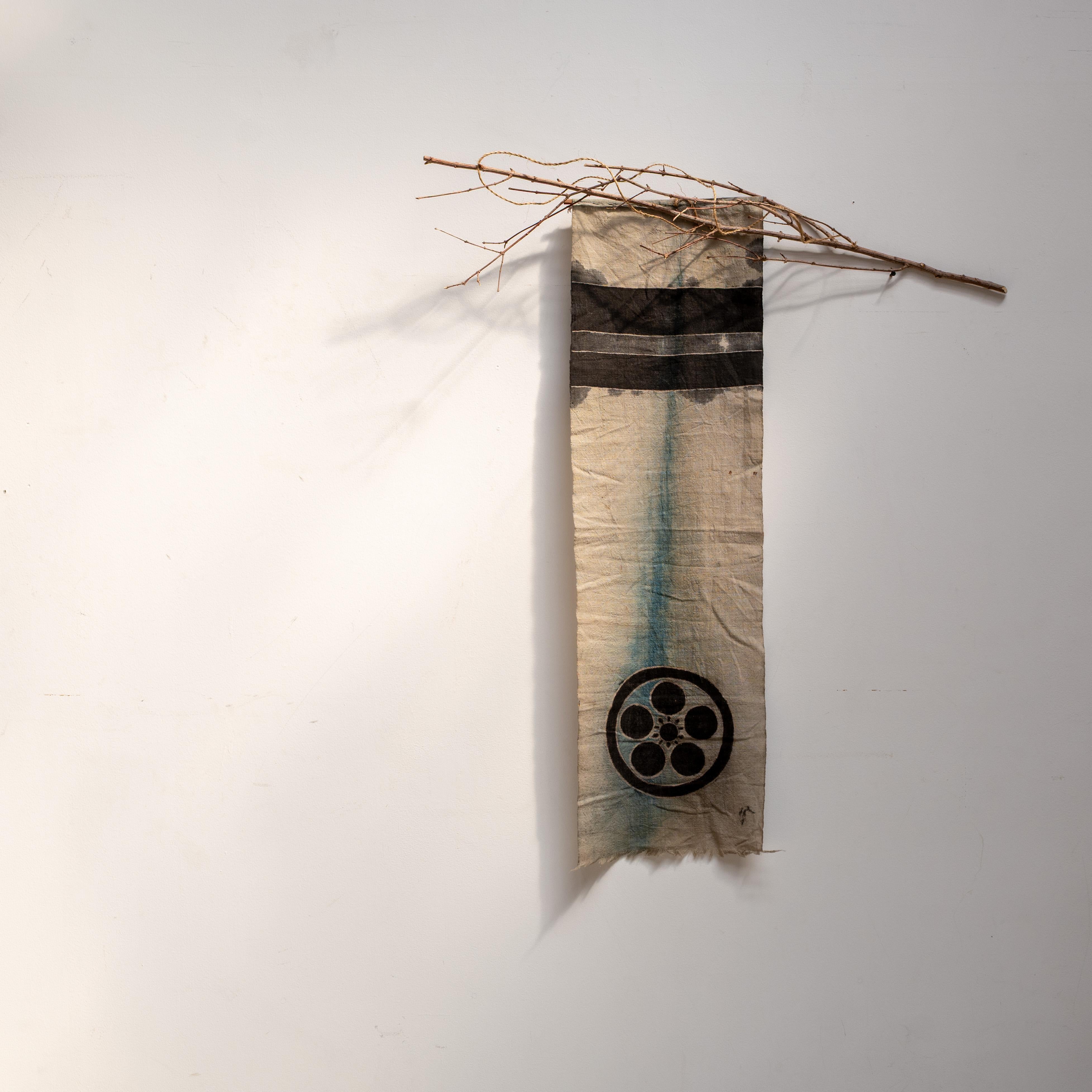 Drapeau japonais en coton, Wabi Sabi, 19e siècle en vente 1