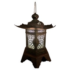 Japanese Vintage Electrified Shrine Lantern with exceptional Arabesque Details