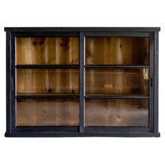 Japanese Vintage Glass Sliding-Door Cabinet, Early Showa Period (1926–)