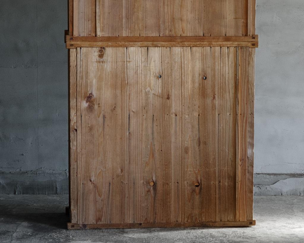 Japanese Vintage Glass Sliding Door Cupboard, Early Showa Period '1926-' 5