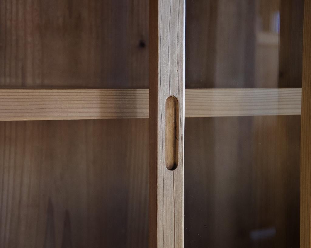 Japanese Vintage Glass Sliding Door Cupboard, Early Showa Period '1926-' 10