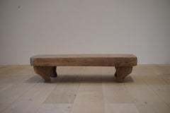 Japanese Vintage Keyaki Wood Flower Stand, 1950s–1960s, Japandi Wabi-Sabi