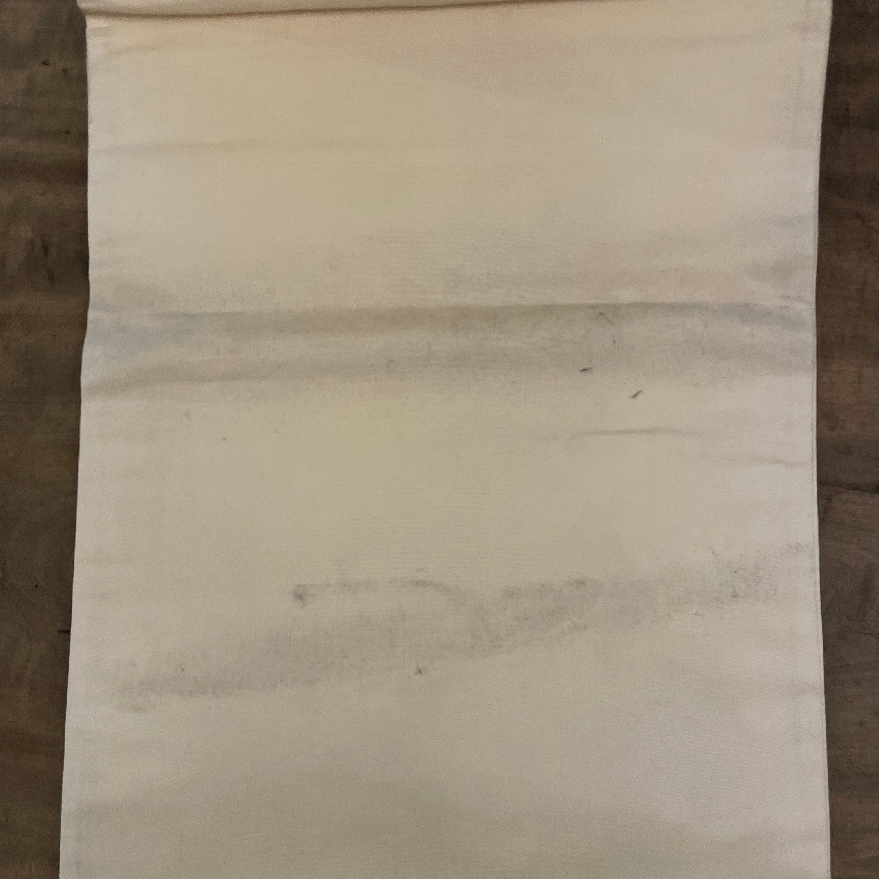 Japanischer Vintage Kimono Seidengürtel Obi Waves Gold und Silber 1960er Jahre im Angebot 1