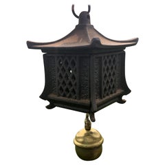 Japanese Vintage Lantern and Wind Chime with Beautiful Ringing Bell