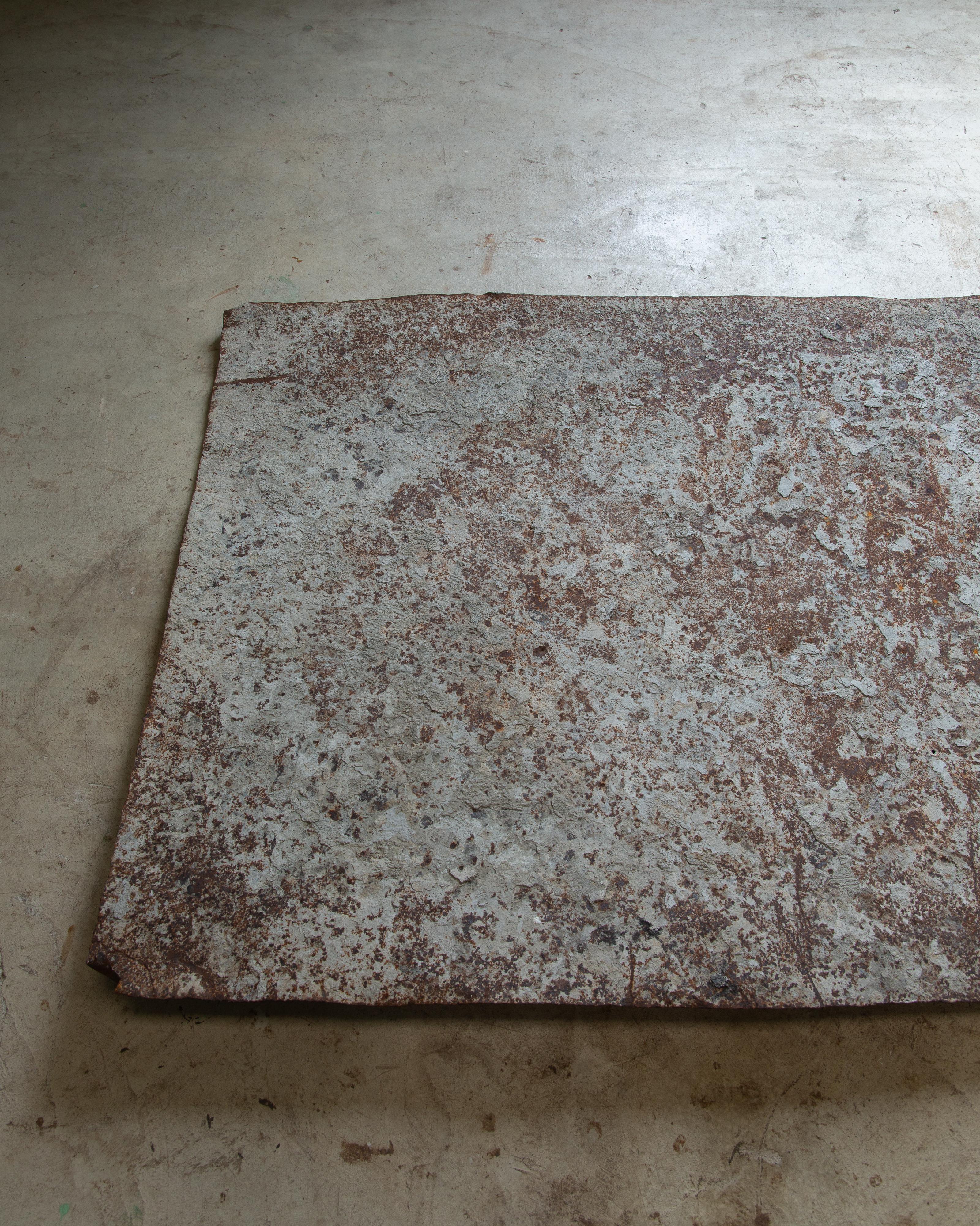 Japanese vintage large industrial rusty iron wall decor - wabi sabi objet d'art For Sale 6